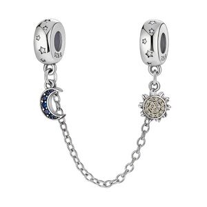 925 Sterling Silver pendant charm bead with sparkling stars and moon 🌙 ⭐️